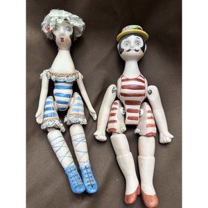 MSR Imports Porcelain Victorian Style Bather Doll 1173 Couple Boy Girl Boxes
